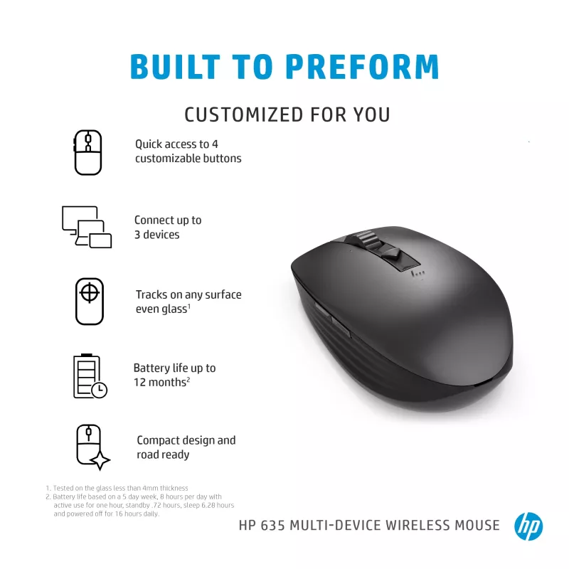 Pele HP 635 Multi-Device Wireless RF + Bluetooth