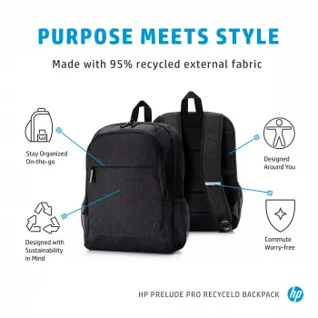 HP Prelude Pro 15.6 collu mugursoma no pārstrādāta materiāla
