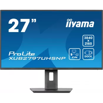 iiyama ProLite XUB2797UHSNP-B1 dators monitors 68.6 cm (27 colli) 3840 x 2160 pikseļi 4K Ultra HD LED Melns