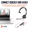 HP Poly Blackwire 3310 Monaural Microsoft Teams sertificētas austiņas ar USB-C, 3.5 mm ligzdu un USB-C/A adapteri