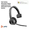 HP Poly Voyager 4310 Microsoft Teams sertificēta bezvadu austiņa ar USB-C uztvērēju BT700