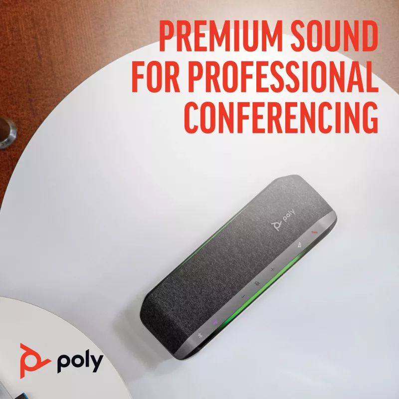 HP Poly Sync 40 Microsoft Teams sertificēts skaļrunis, sudraba krāsa