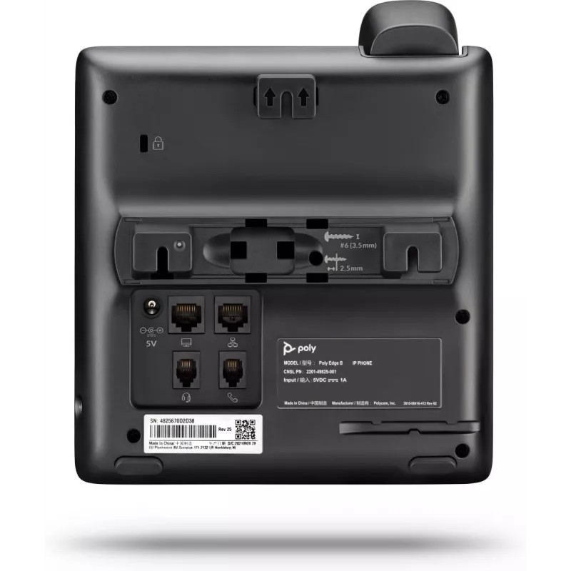 IP telefons POLY Edge B10 Melns ar vadu 2 līnijas LCD displejs