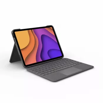 LOGITECH Folio Touch aizmugurgaismota tastatūra ar skārienpaliktni Oxford Grey iPad Air (4. paaudze) Deutsch Qwertz