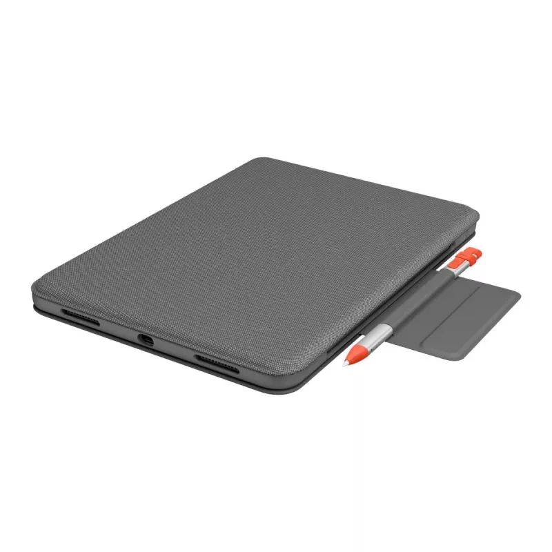 LOGITECH Folio Touch aizmugurgaismota tastatūra ar skārienpaliktni Oxford Grey iPad Air (4. paaudze) Deutsch Qwertz