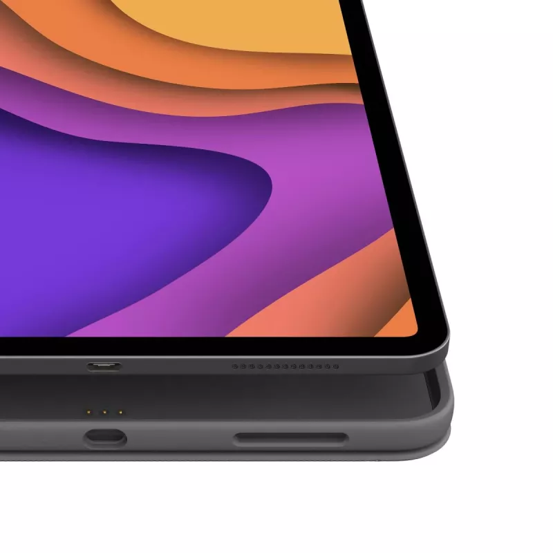 LOGITECH Folio Touch aizmugurgaismota tastatūra ar skārienpaliktni Oxford Grey iPad Air (4. paaudze) Deutsch Qwertz