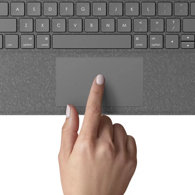 LOGITECH Folio Touch aizmugurgaismota tastatūra ar skārienpaliktni Oxford Grey iPad Air (4. paaudze) Deutsch Qwertz
