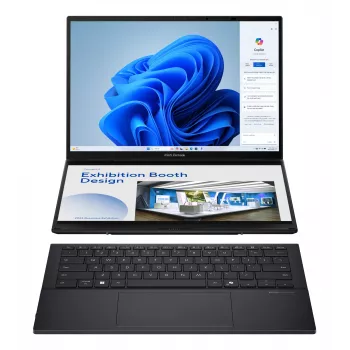 ASUS Zenbook Duo UX8406CA-PZ068X portatīvais dators, Intel Core Ultra 9 285H, 14 collu 3K, 32GB, 2TB SSD, Windows 11 Pro, vācu QWERTZ tastatūra