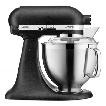 Virtuves kombains KITCHENAID ARTISAN 5KSM185PS — 4,8 L nerūsējošā tērauda bļoda, 300 W, 10 ātrumi, melns