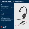 HP Poly Blackwire 5210 Monaural USB-C austiņas + 3,5 mm ligzda + USB-C/A adapteris (Bulk)