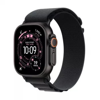 APPLE Watch Ultra 3 (2025) LTE 49mm Titāna Korpuss ar Alpine Clip Lielo - Melns
