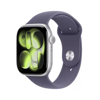 APPLE Watch Series 11 GPS + Cellular 46mm Sudraba alumīnija korpuss ar Purple Fog Sport siksniņu M/L