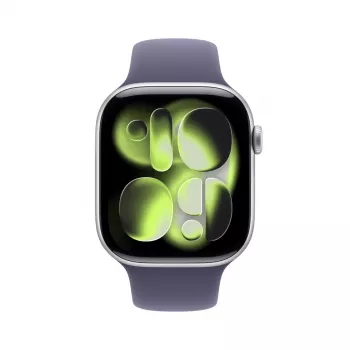 APPLE Watch Series 11 GPS + Cellular 46mm Sudraba alumīnija korpuss ar Purple Fog Sport siksniņu M/L