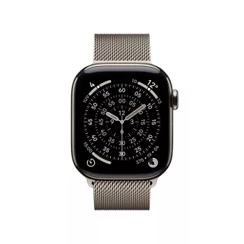 APPLE Watch Series 11 GPS + Cellular 42mm dabīga titāna korpuss ar dabīgu Milānas cilpu