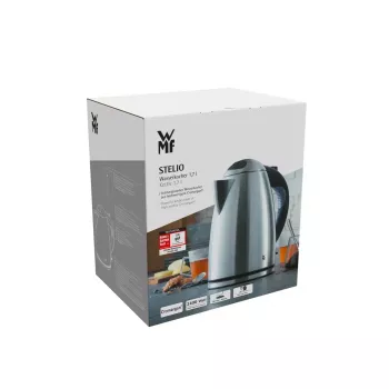 WMF Stelio 0413020012 elektriskā tējkanna 1.7 L 2400 W Melna, Nerūsējošais tērauds