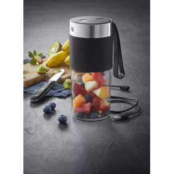WMF KITCHENminis 0416700011 0.3 L Rokas blenderis 50 W Melns, Nerūsējošs tērauds, Caurspīdīgs