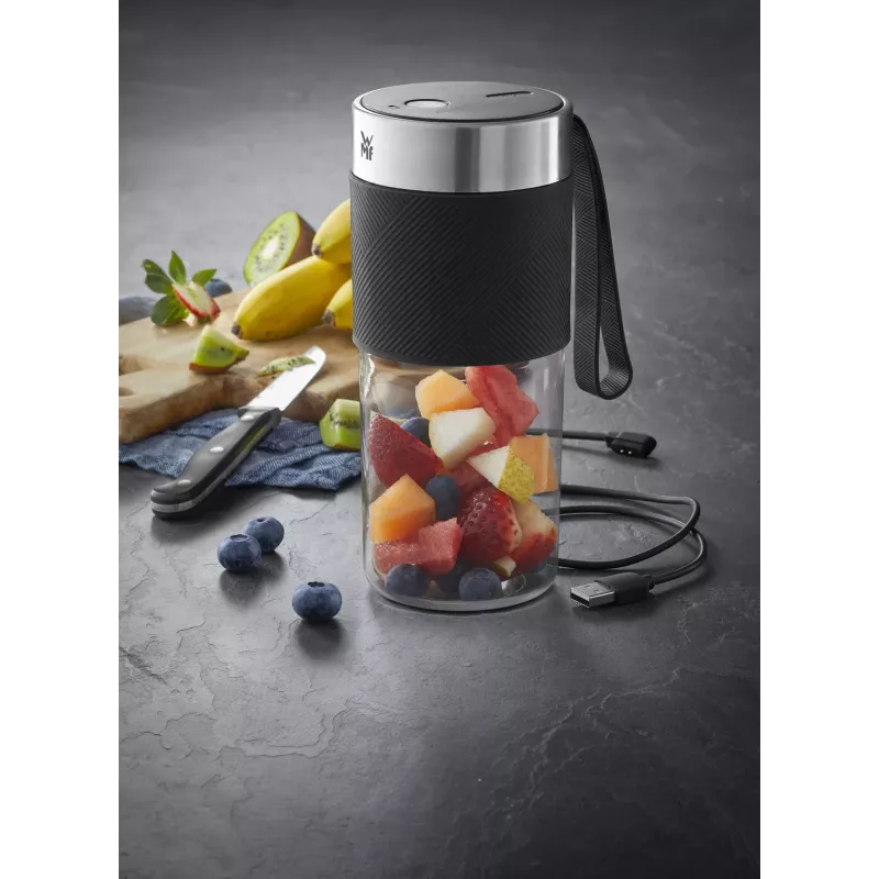 WMF KITCHENminis 0416700011 0.3 L Rokas blenderis 50 W Melns, Nerūsējošs tērauds, Caurspīdīgs