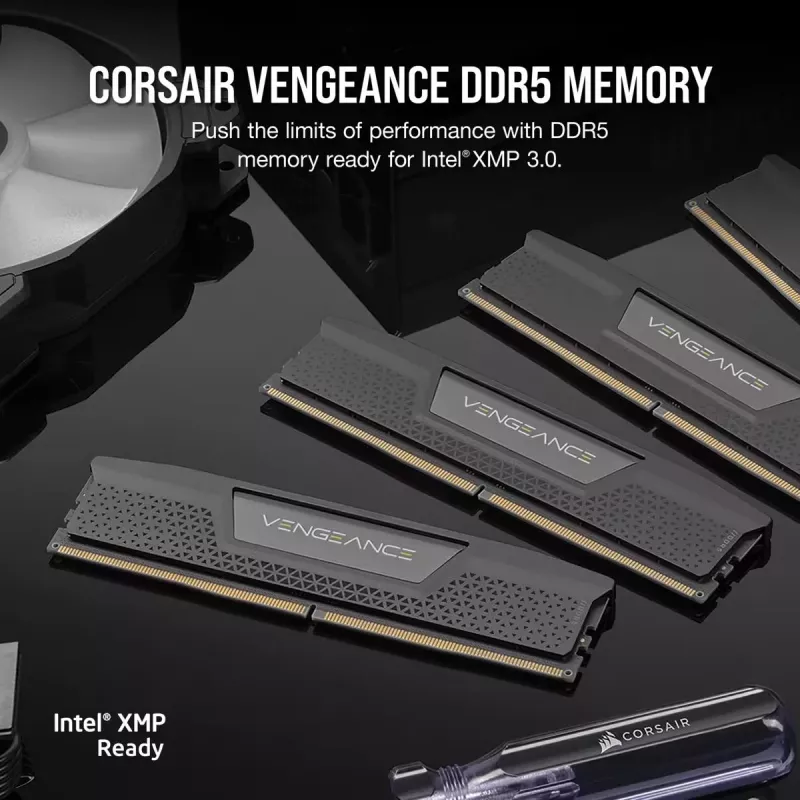 CORSAIR Vengeance 32GB (2x16GB) DDR5 6400MHz CL36 atmiņas komplekts - Melns