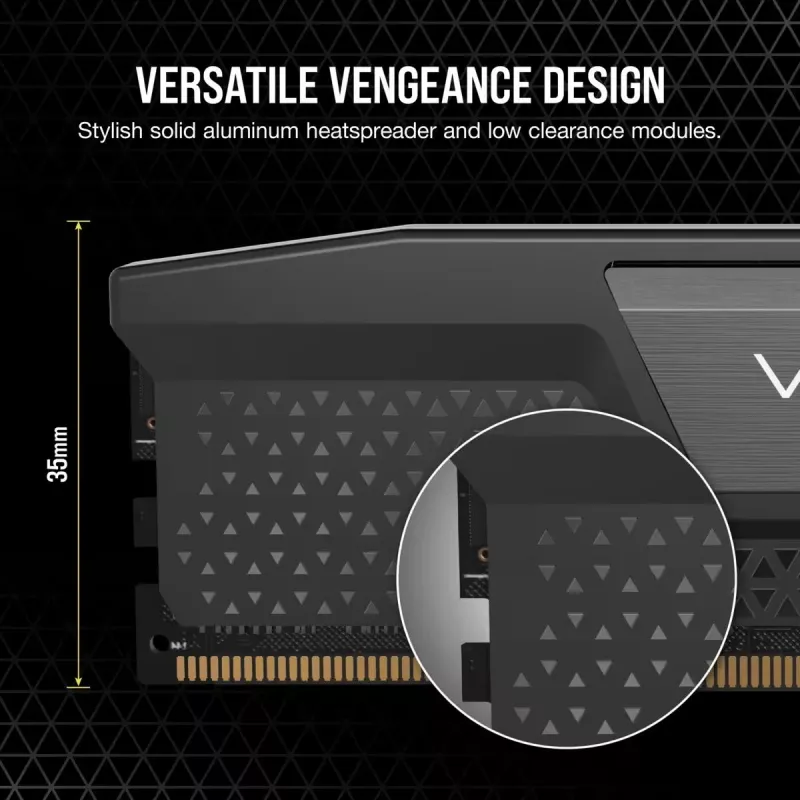 CORSAIR Vengeance 32GB (2x16GB) DDR5 6400MHz CL36 atmiņas komplekts - Melns