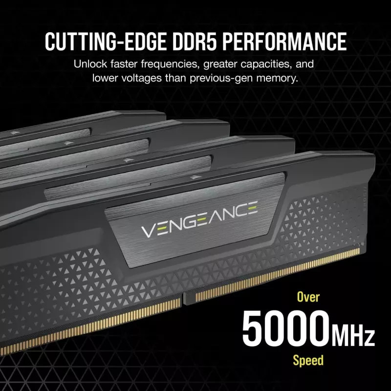 CORSAIR Vengeance 32GB (2x16GB) DDR5 6400MHz CL36 atmiņas komplekts - Melns