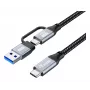 Equip 128431 USB kabelis USB 3.2 Gen 2x2 1 m USB A/USB C - USB C melns