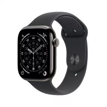 APPLE Watch Series 11 GPS + Cellular 46mm Slate Titanium Korpus ar Melnu Sporta Siksnu M/L