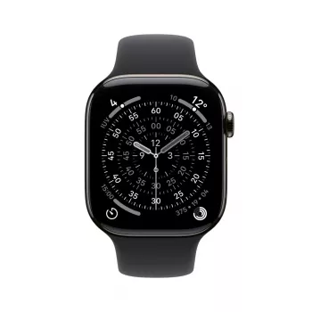 APPLE Watch Series 11 GPS + Cellular 46mm Slate Titanium Korpus ar Melnu Sporta Siksnu M/L