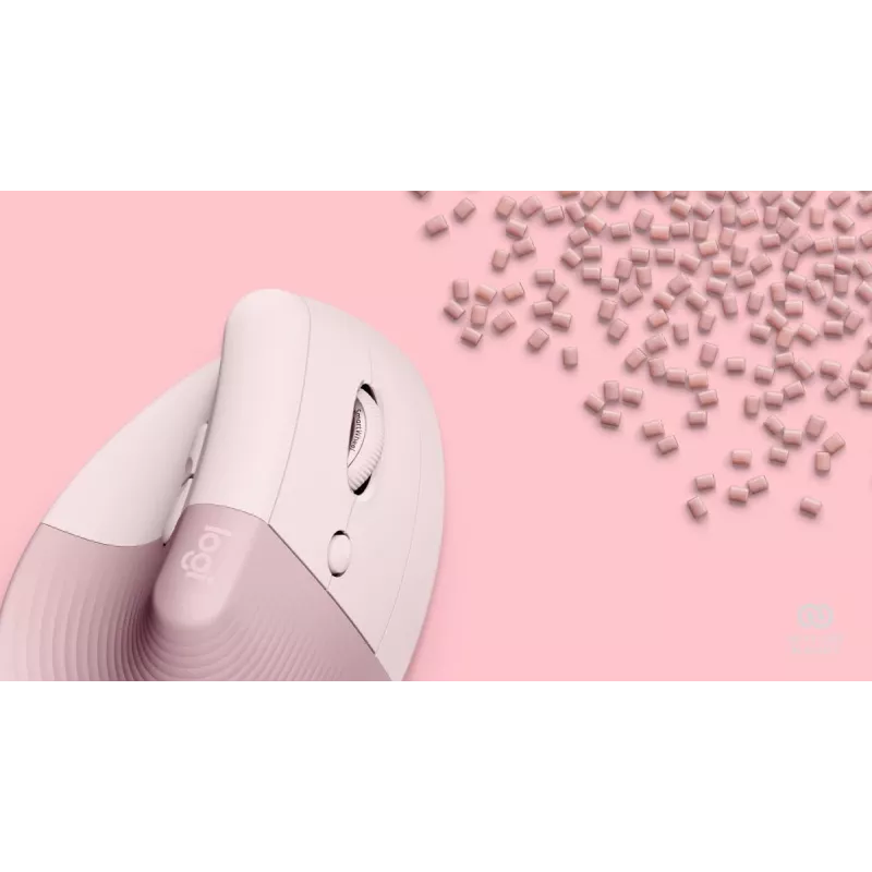 LOGITECH Lift Labā Rokas Bezvadu Pele Roza / Tumši Roza