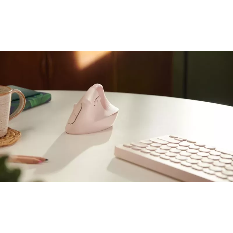 LOGITECH Lift Labā Rokas Bezvadu Pele Roza / Tumši Roza