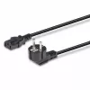 Lindy 3m Schuko 2 kontaktu spraudnis uz IEC C13 strāvas kabelis, melns