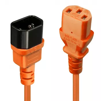 Lindy 1m IEC pagarinātāja kabelis, oranžs