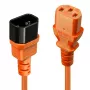 Lindy 1m IEC pagarinātāja kabelis, oranžs