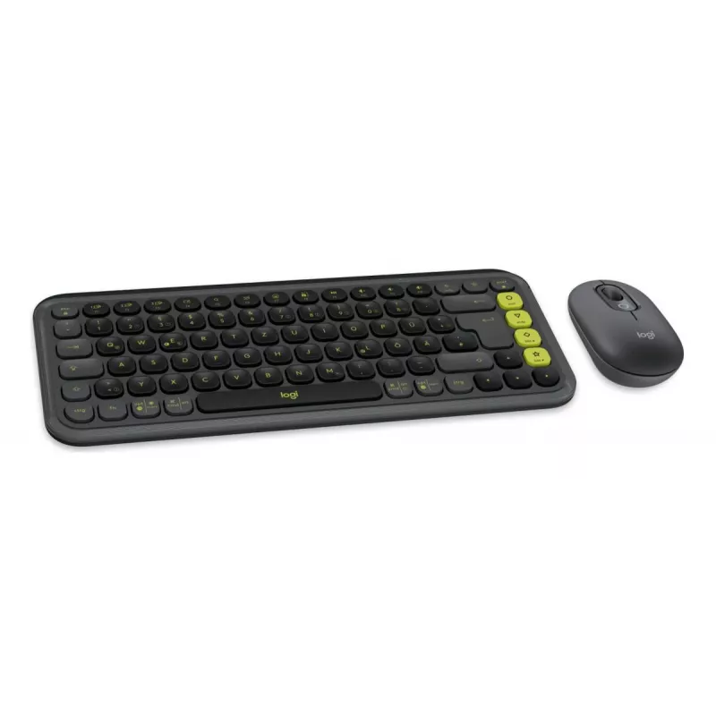 Bezvadu tastatūra un pele Logitech POP Icon Combo Mini Bluetooth QWERTZ Vācu