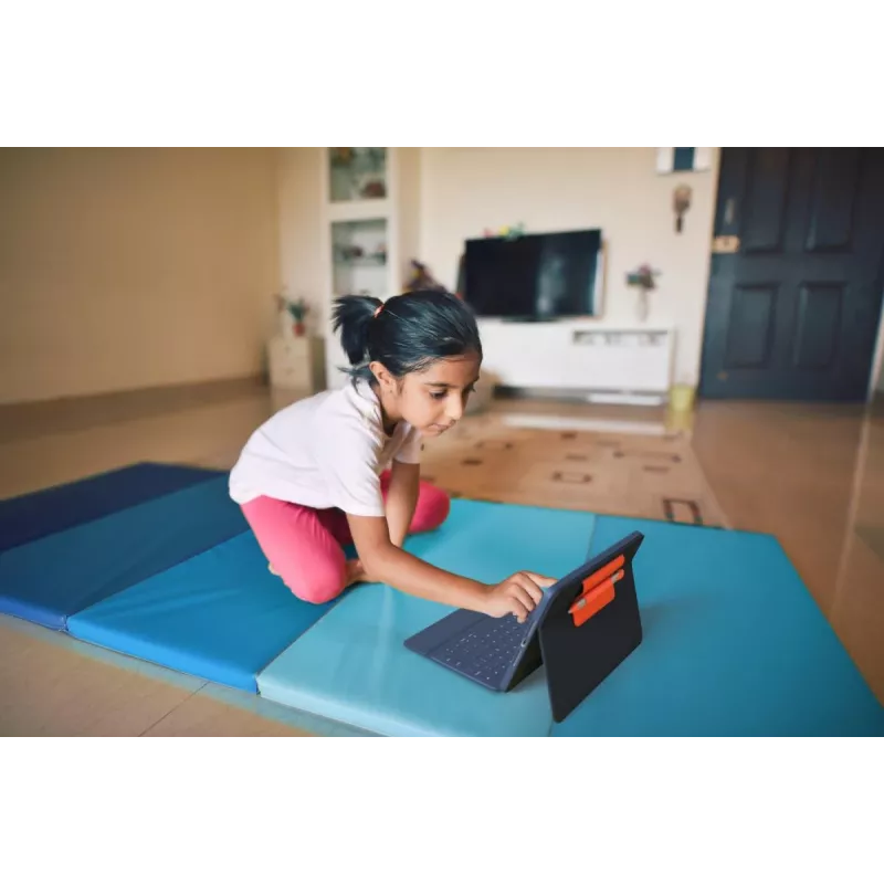 LOGITECH Rugged Combo 3 Classic Blue Qwerty Uk — aizsargmaciņš ar tastatūru iPad