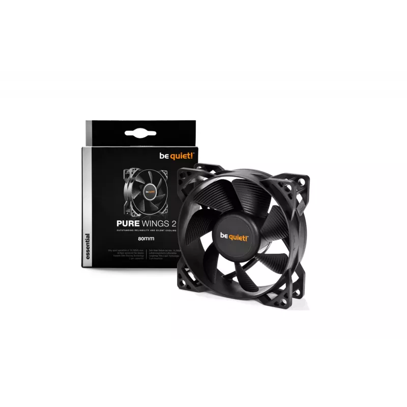 be quiet PURE WINGS 2, 80mm datora korpusa ventilators 8 cm melns