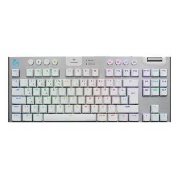 Logitech G G915 X LIGHTSPEED TKL bezvadu mehāniskā tastatūra, QWERTY US International, balta