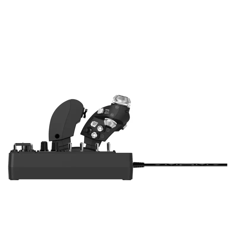 Logitech G X56 H.O.T.A.S. vadības kursts un gāzes svira (Saitek Pro Flight X56 Rhino), vadu USB, PC, melns