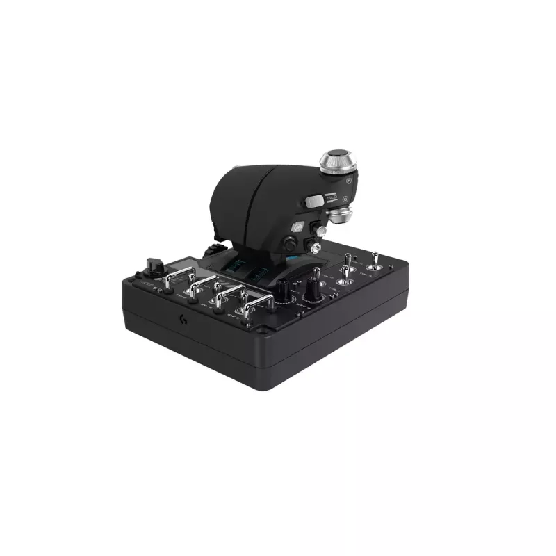 Logitech G X56 H.O.T.A.S. vadības kursts un gāzes svira (Saitek Pro Flight X56 Rhino), vadu USB, PC, melns