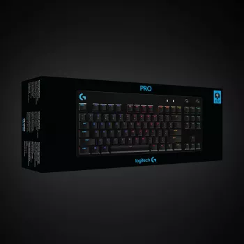 LOGITECH G PRO mehāniskā spēļu tastatūra, melna, Qwertzu vācu izkārtojums