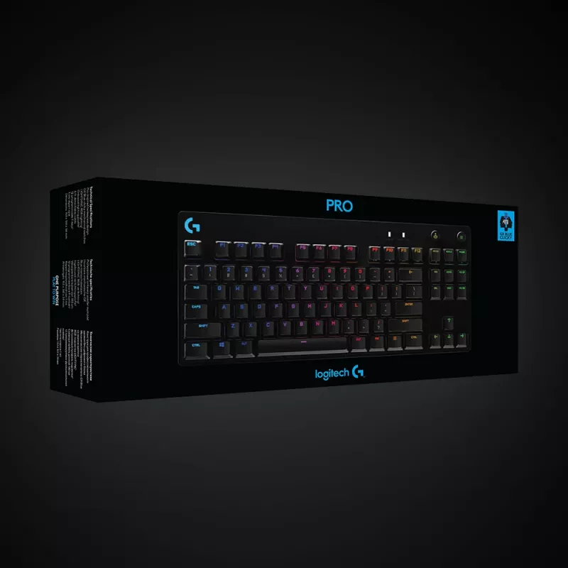 LOGITECH G PRO mehāniskā spēļu tastatūra, melna, Qwertzu vācu izkārtojums