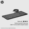 HP 405 daudz ierīču apgaismota vadu tastatūra, pilna izmēra (100%), vadu, USB, membrānas, QWERTY, melna