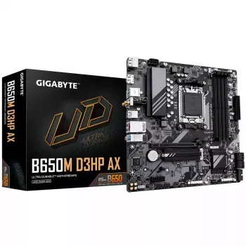 Mātesplate GIGABYTE B650M D3HP AX Micro ATX, AMD AM5, B650, 4x DDR5 DIMM, 256 GB, Wi-Fi, 2.5Gb LAN