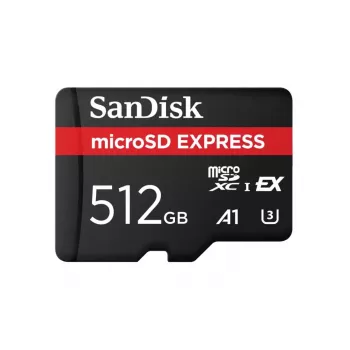 WESTERN DIGITAL Express microSD karte 256GB - līdz 880MB/s lasīšana, līdz 650MB/s rakstīšana, 210MB/s nepārtraukta rakstīšana, U3, C10