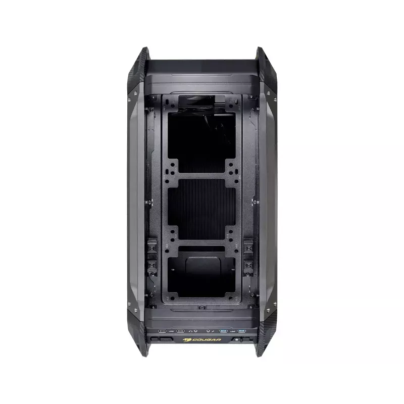 COUGAR Panzer Max-G Full Tower korpuss melns ar rūdīta stikla sānu paneli, 120/140 mm ventilatori