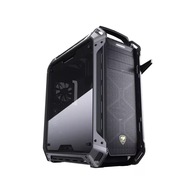 COUGAR Panzer Max-G Full Tower korpuss melns ar rūdīta stikla sānu paneli, 120/140 mm ventilatori