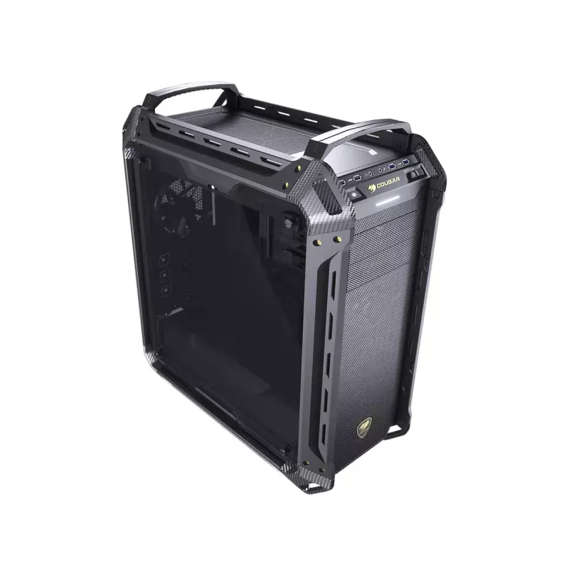 COUGAR Panzer Max-G Full Tower korpuss melns ar rūdīta stikla sānu paneli, 120/140 mm ventilatori