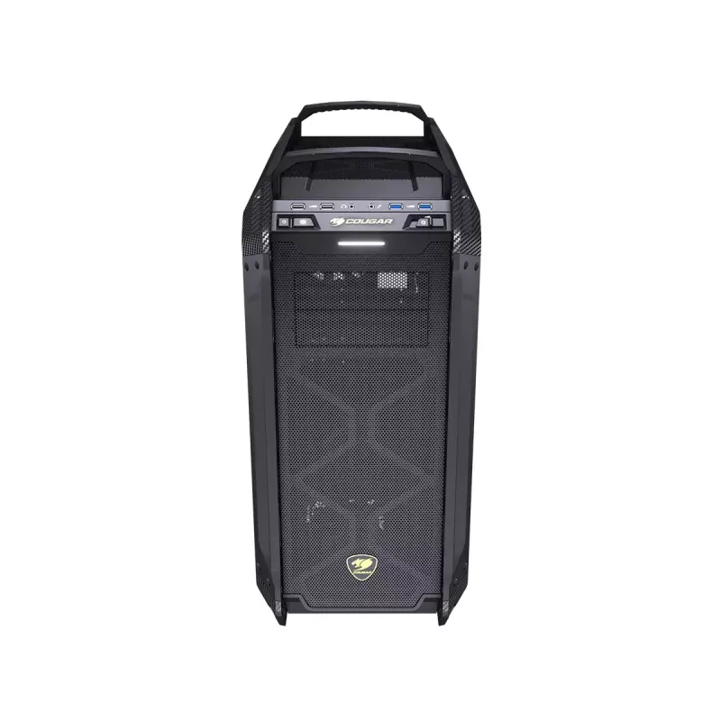 COUGAR Panzer Max-G Full Tower korpuss melns ar rūdīta stikla sānu paneli, 120/140 mm ventilatori