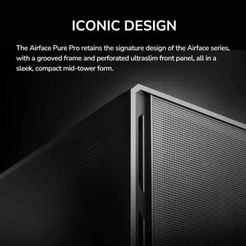 COUGAR Airface Pure PRO Midi Tower korpuss, ARGB, Melns