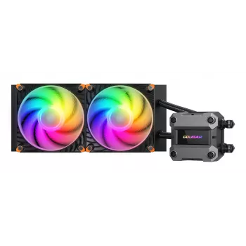 COUGAR CPU ūdens dzesēšana Poseidon Ultra 240, ARGB, Melns, Visu vienā šķidruma dzesētājs, 12 cm, 500 RPM, 2200 RPM, Melns