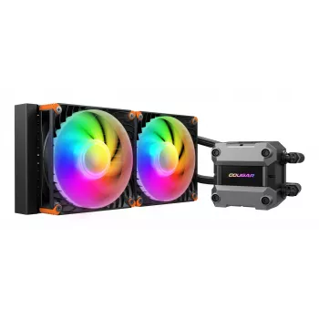 COUGAR CPU ūdens dzesēšana Poseidon Ultra 240, ARGB, Melns, Visu vienā šķidruma dzesētājs, 12 cm, 500 RPM, 2200 RPM, Melns